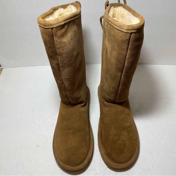 New BearPaw Women’s Phylly Hickory II Tan Suede Lace-Up Boots Size 11 - Picture 3 of 16